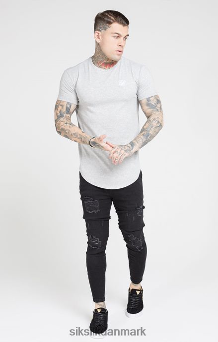 beklædning SikSilk sort vasket essential distressed skinny jean Mænd 862RF4554