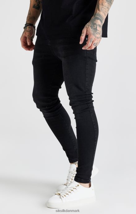 beklædning SikSilk sort vasket essential skinny jean Mænd 862RF4557