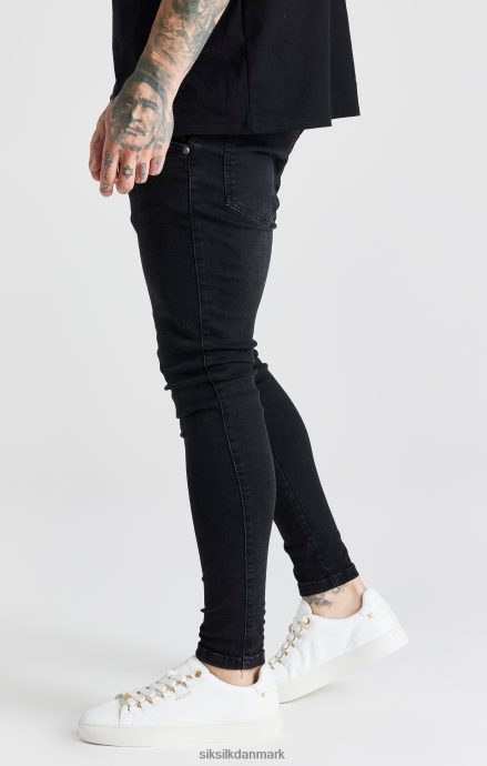 beklædning SikSilk sort vasket essential skinny jean Mænd 862RF4557