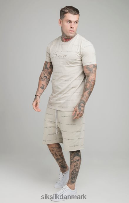 beklædning SikSilk beige refleksprint kort Mænd 862RF4594