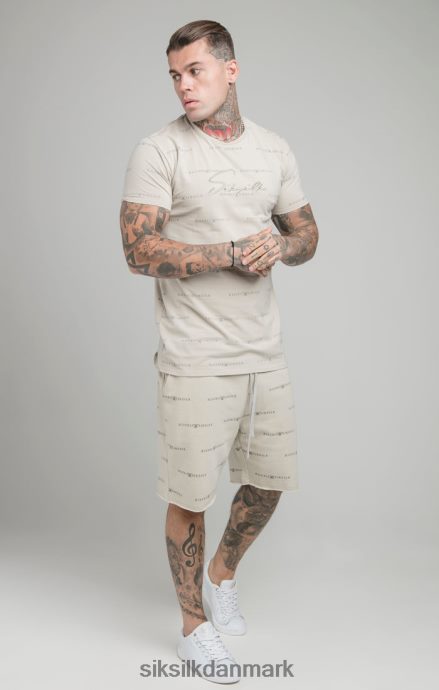 beklædning SikSilk beige refleksprint kort Mænd 862RF4594