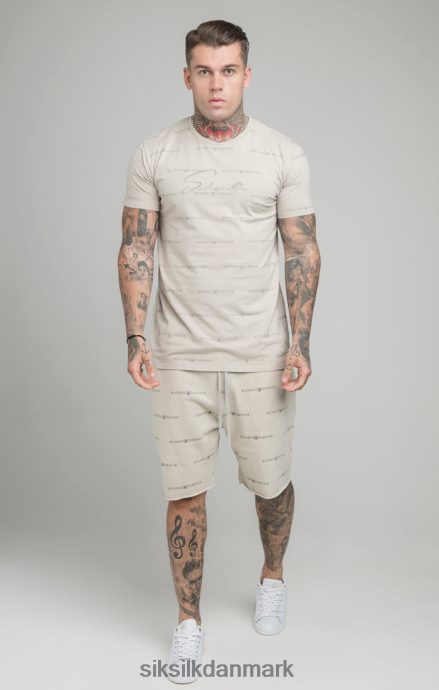 beklædning SikSilk beige refleksprint kort Mænd 862RF4594