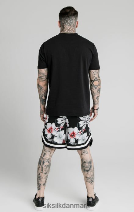 beklædning SikSilk blomstrede basketballshorts - sorte Mænd 862RF4591
