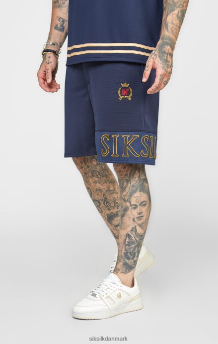beklædning SikSilk marineblå broderi afslappet kort Mænd 862RF4607