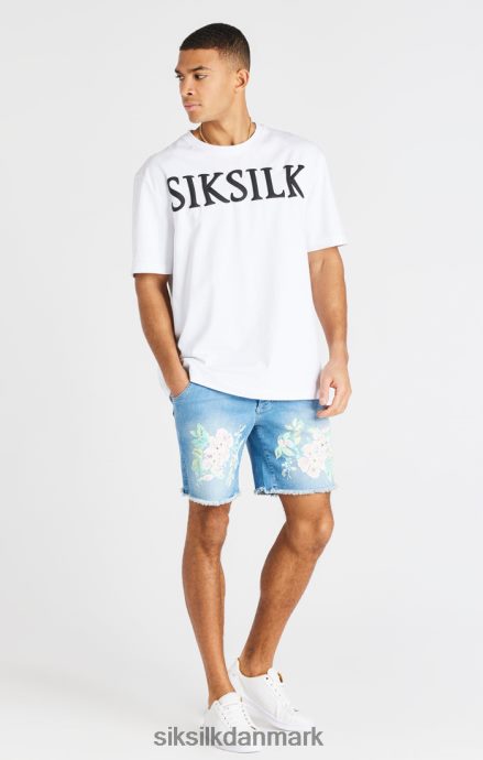 beklædning SikSilk råblomstrede denimshorts - lys mellemstensblå Mænd 862RF4601