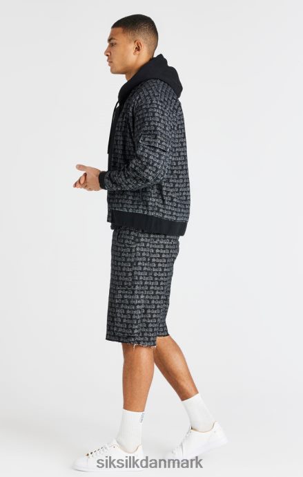 beklædning SikSilk sort jacquard denim cargo short Mænd 862RF4604