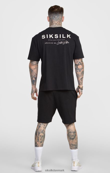 beklædning SikSilk sort joggerkort med stribet linning Mænd 862RF4610