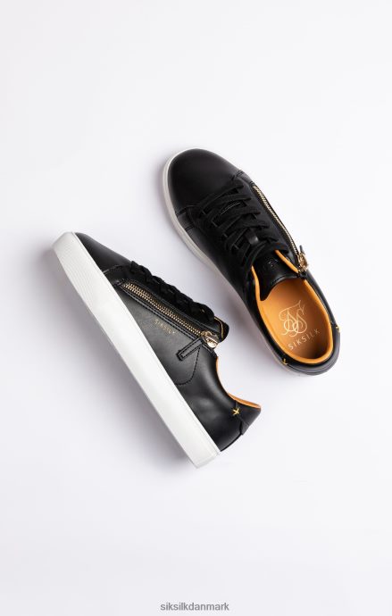 fodtøj SikSilk sort klassisk sneaker med funktionel lynlås Mænd 862RF45