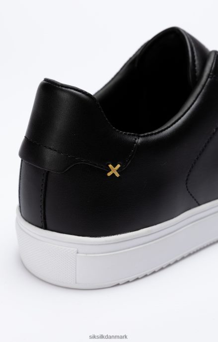 fodtøj SikSilk sort klassisk sneaker med metal d-ringe Mænd 862RF410