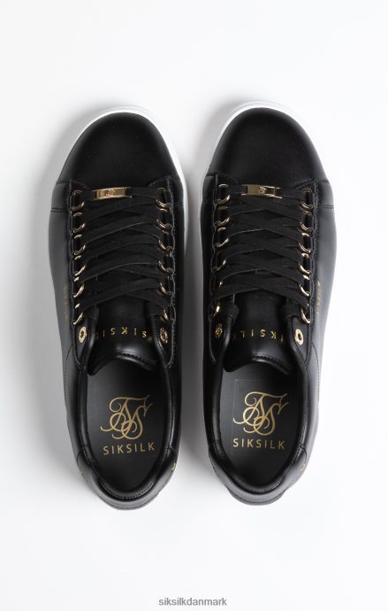 fodtøj SikSilk sort klassisk sneaker med metal d-ringe Mænd 862RF410