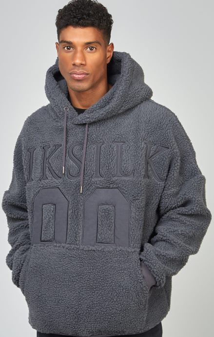 beklædning SikSilk charcoal borg 89 applique overhead hættetrøje Mænd 862RF4458