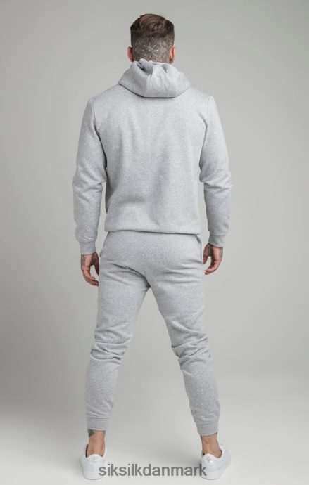 beklædning SikSilk grå essentiel hættetrøje med lynlås gennem tragthals Mænd 862RF4452