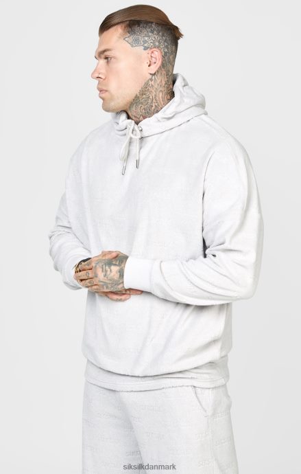 beklædning SikSilk grå oversized hættetrøje med håndklæder Mænd 862RF4420