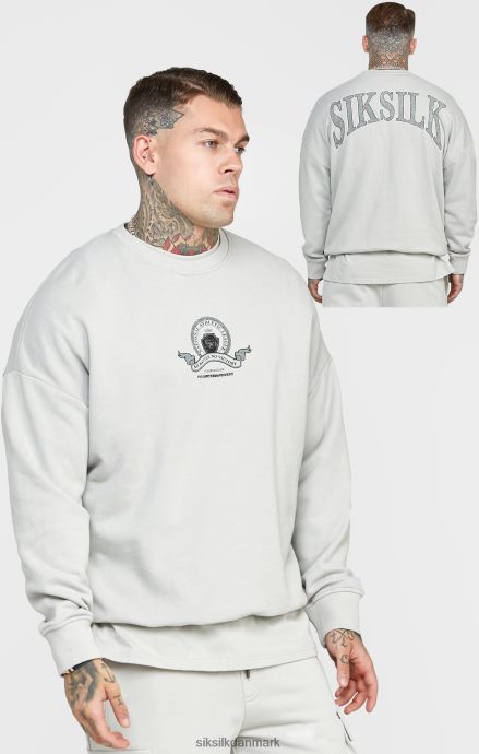 beklædning SikSilk grå varsity sweatshirt Mænd 862RF4444