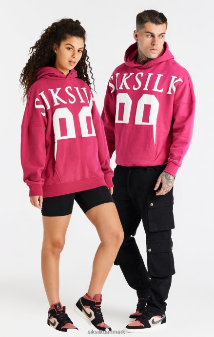 beklædning SikSilk lyserød hættetrøje med afslappet pasform Mænd 862RF4459