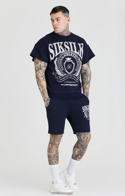 beklædning SikSilk marineblå varsity sweatshirt Mænd 862RF4445