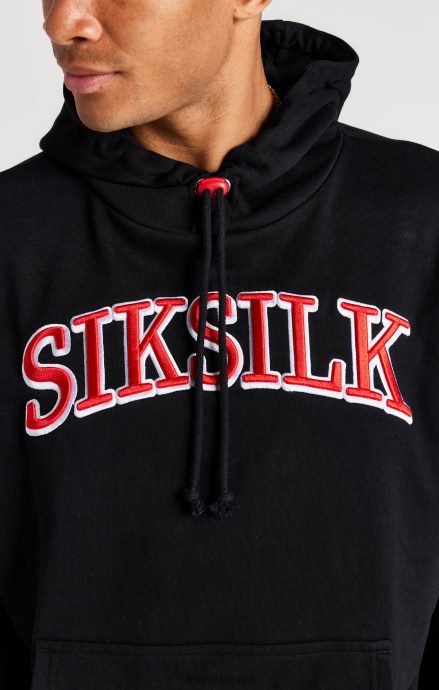 beklædning SikSilk sort oversized hættetrøje Mænd 862RF4426