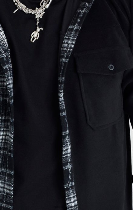 beklædning SikSilk sort kontrast hættetrøje Mænd 862RF4490