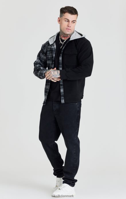 beklædning SikSilk sort kontrast hættetrøje Mænd 862RF4490