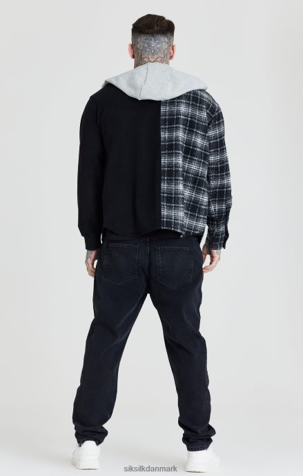 beklædning SikSilk sort kontrast hættetrøje Mænd 862RF4490