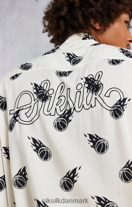 beklædning SikSilk x space jam ecru print oversized skjorte Mænd 862RF4463