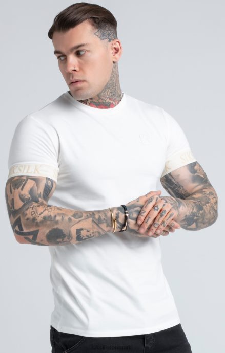 beklædning SikSilk ecru elastisk manchet t-shirt Mænd 862RF4367