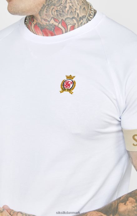 beklædning SikSilk hvid crest t-shirt med elastik i manchet Mænd 862RF4372