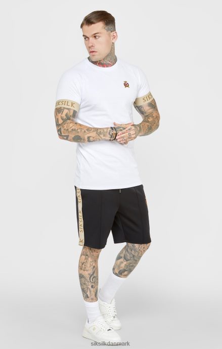 beklædning SikSilk hvid crest t-shirt med elastik i manchet Mænd 862RF4372