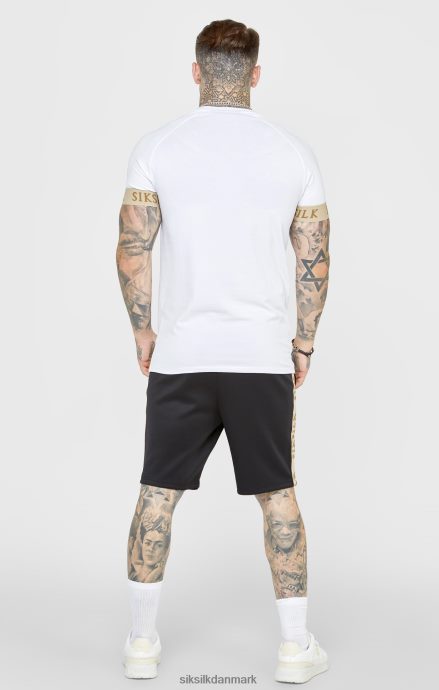 beklædning SikSilk hvid crest t-shirt med elastik i manchet Mænd 862RF4372