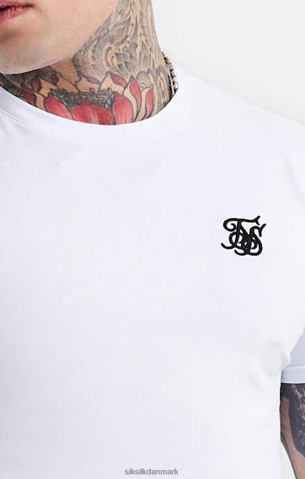 beklædning SikSilk hvid essentiel kortærmet t-shirt med muskelpasning Mænd 862RF4364