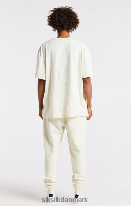 beklædning SikSilk oversized t-shirt med ecru varsity print Mænd 862RF4409