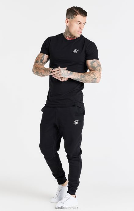 beklædning SikSilk sort essentiel kortærmet t-shirt med muskelpasning Mænd 862RF4363