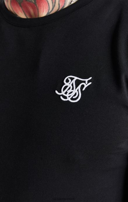 beklædning SikSilk sort essentiel kortærmet t-shirt med muskelpasning Mænd 862RF4363