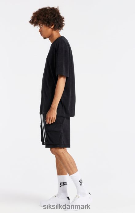 beklædning SikSilk sort håndklæde oversized t-shirt Mænd 862RF4408
