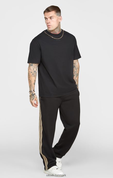 beklædning SikSilk sort oversized t-shirt med kæde Mænd 862RF4387