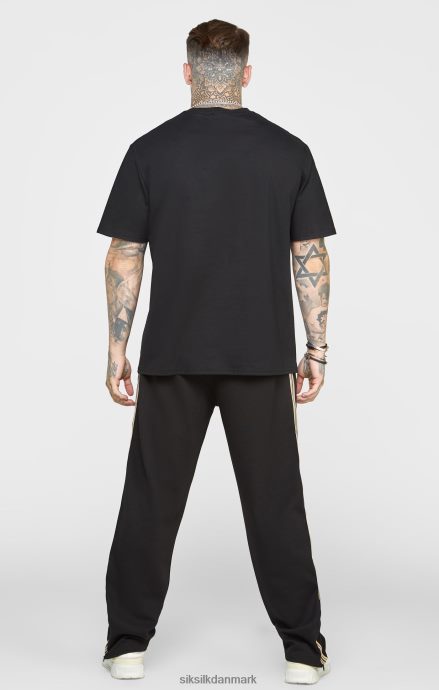 beklædning SikSilk sort oversized t-shirt med kæde Mænd 862RF4387
