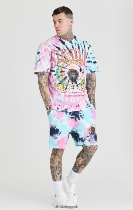beklædning SikSilk tie dye varsity oversized t-shirt Mænd 862RF4403