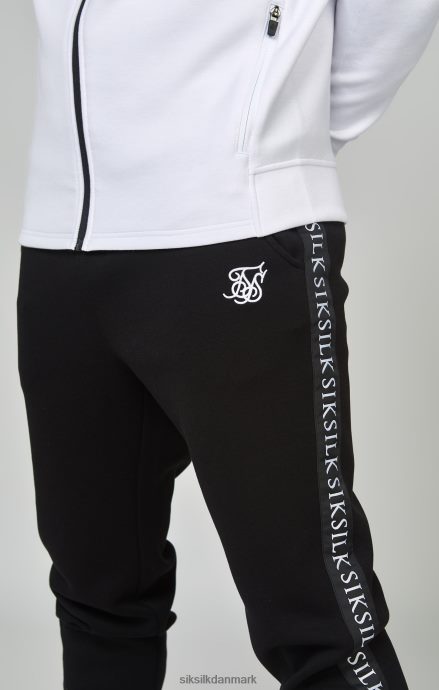beklædning SikSilk sort tapet 1/4 lynlås top & jogger sæt Mænd 862RF4505