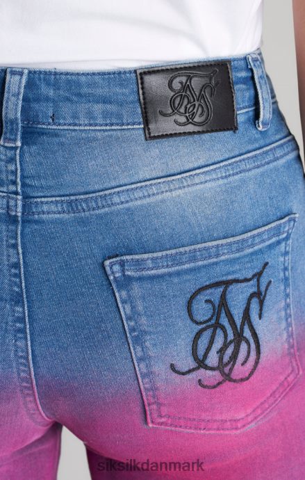 beklædning SikSilk blå dip dye denim kort piger 862RF4356