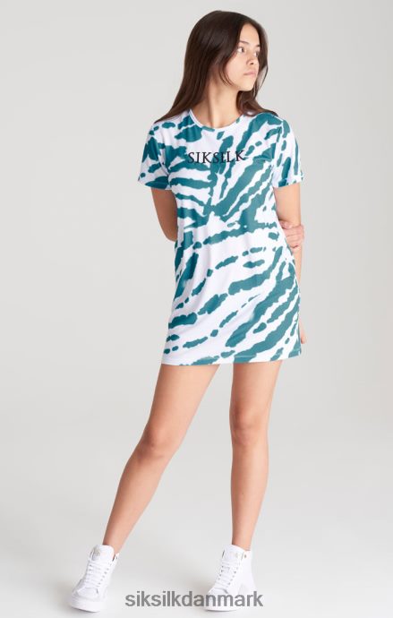 beklædning SikSilk hvid tie dye t-shirt kjole piger 862RF4343