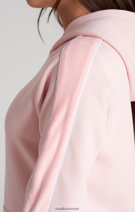 beklædning SikSilk pink velour tapet hættetrøje piger 862RF4336