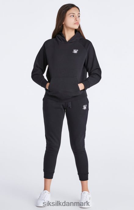 beklædning SikSilk sort essentials overhead hættetrøje piger 862RF4335