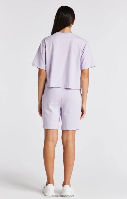 beklædning SikSilk lilla varsity logo crop t-shirt piger 862RF4327