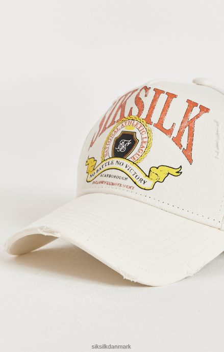 tilbehør SikSilk ecru retro nødlidende trucker kasket unisex 862RF4240