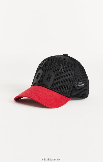 tilbehør SikSilk fuld mesh 89 kasket - sort og rød unisex 862RF4242