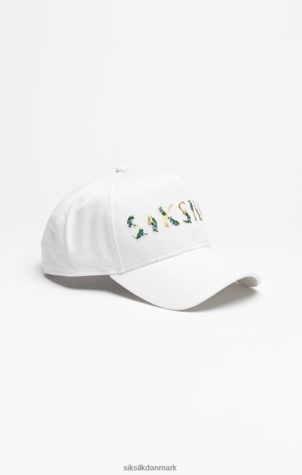 tilbehør SikSilk hvid blomsterbroderi trucker kasket unisex 862RF4234